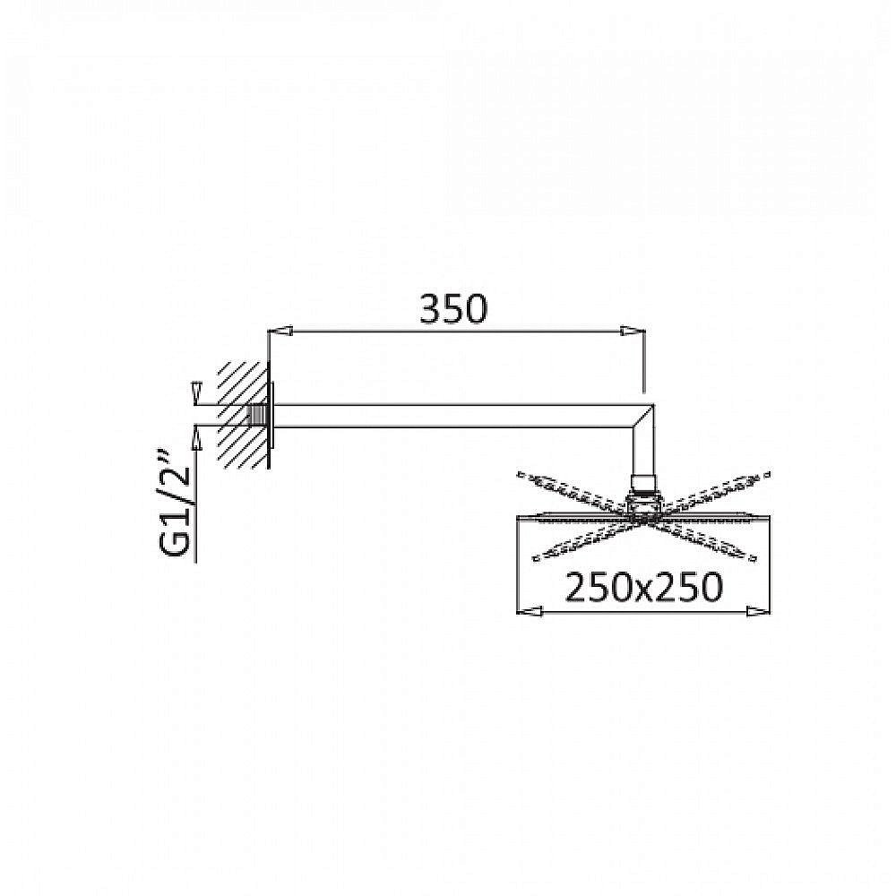 Верхний душ Cezares PORTA-TDDQ-BIO белый купить в интернет-магазине сантехники Sanbest