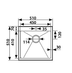 Мойка кухонная Kaiser KSM-5151 сталь купить в интернет-магазине сантехники Sanbest