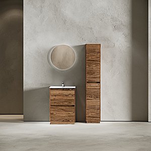 Тумба с раковиной Sancos Libra 60 LB60FECH дуб чарльстон для ванной в интернет-магазине Sanbest