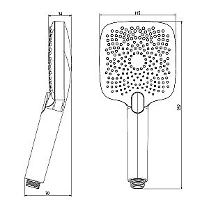 Душевая лейка Lemark LM8129BL черная купить в интернет-магазине сантехники Sanbest