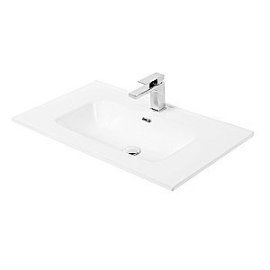 Тумба с раковиной BelBagno KRAFT 80 2C-SO/BB800ETL Rovere Galifax Bianco для ванной в интернет-магазине Sanbest