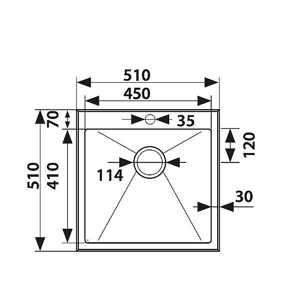 Мойка кухонная Kaiser KSM-5151 сталь купить в интернет-магазине сантехники Sanbest