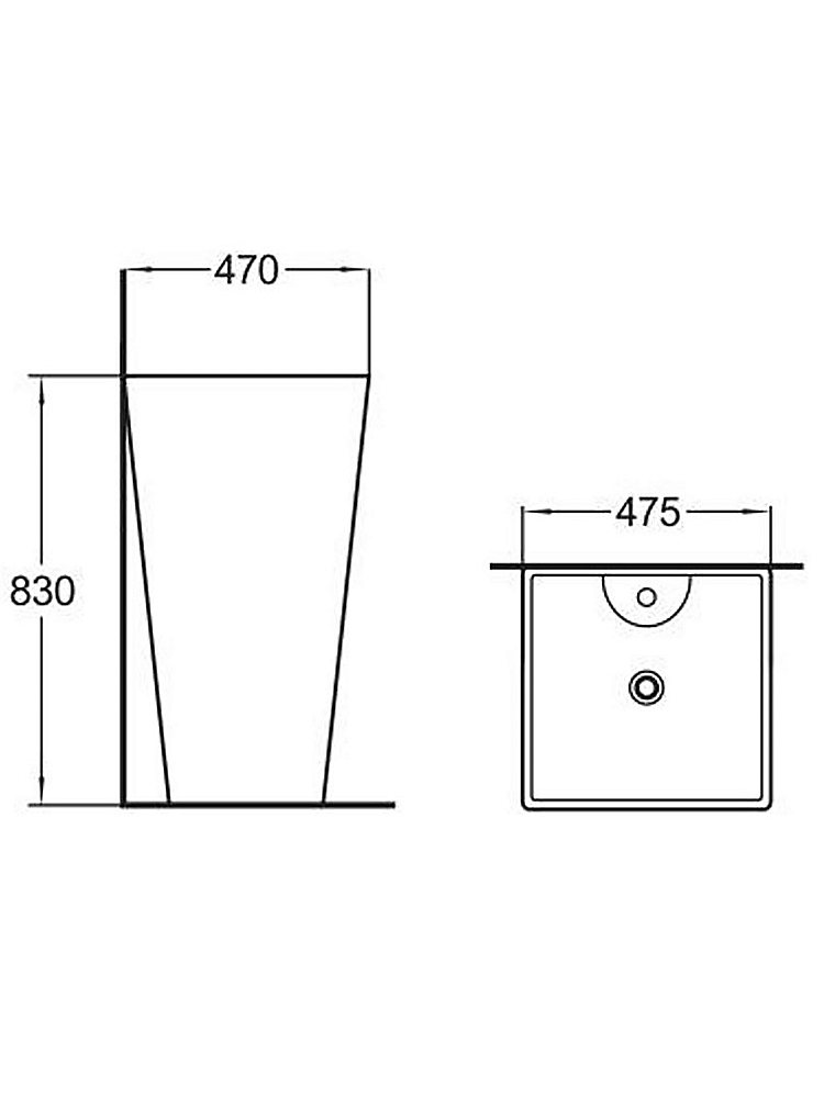 Раковина напольная WeltWasser Leerbach 10000013339 черная матовая купить в интернет-магазине Sanbest