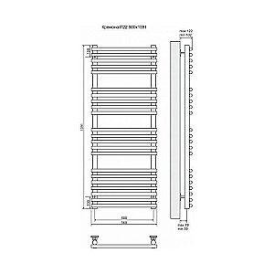 Полотенцесушитель электрический Terminus Кремона П22 500x1391 левый/правый купить в интернет-магазине сантехники Sanbest