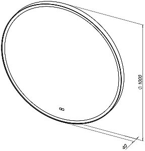 Зеркало Aquanet Тренд 100 черный в ванную от интернет-магазине сантехники Sanbest
