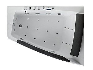 Ванна акриловая Gemy Glass Panel G9056 K 170х130 белая с гидромассажем купить в интернет-магазине Sanbest
