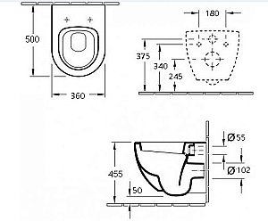 Унитаз подвесной Esbano LOTUS ESUPLOTUBM безободковый, с крышкой микролифт, матовый  черный купить в интернет-магазине Sanbest