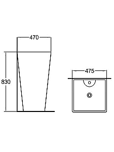 Раковина напольная WeltWasser Leerbach 10000013339 черная матовая купить в интернет-магазине Sanbest