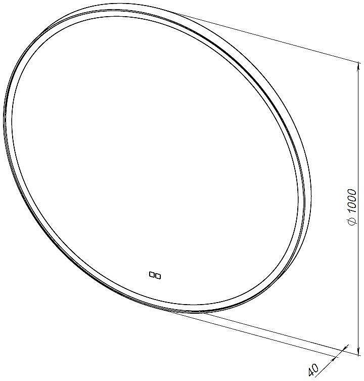 Зеркало Aquanet Тренд 100 черный в ванную от интернет-магазине сантехники Sanbest