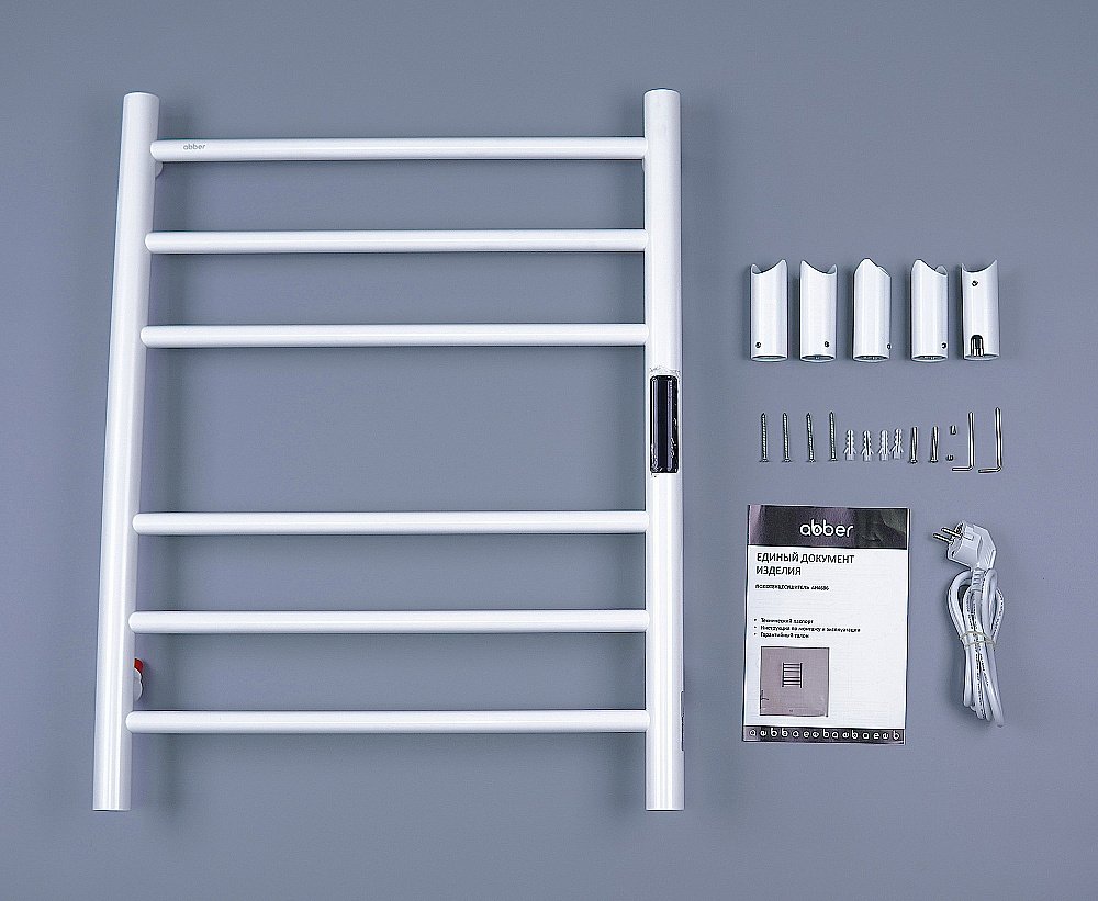 Полотенцесушитель электрический ABBER Standard AH4606MW белый матовый купить в интернет-магазине сантехники Sanbest