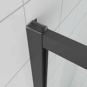 Душевая дверь Veconi Ottimo 120 OP20B-120-01-C9 стекло прозрачное/профиль черный матовый купить в интернет-магазине Sanbest