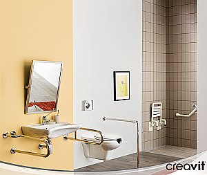 Унитаз подвесной с функцией биде Creavit для инвалидов BD320-00 белый купить в интернет-магазине Sanbest