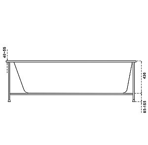 Ванна акриловая BAS Вегас 150х70 ВС00052 белая с к/с купить в интернет-магазине Sanbest