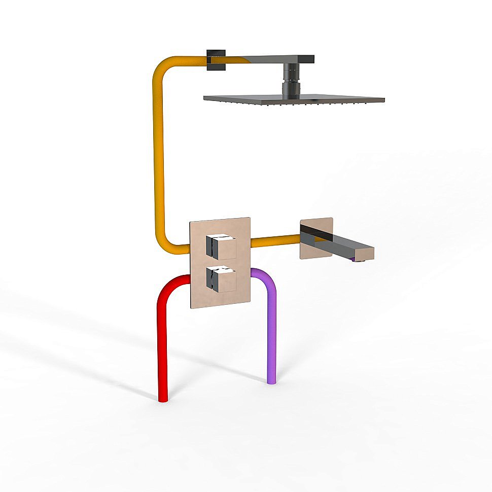 Душевая система PAINI Grazia 21CRSET26911THBATHHEAD хром купить в интернет-магазине сантехники Sanbest