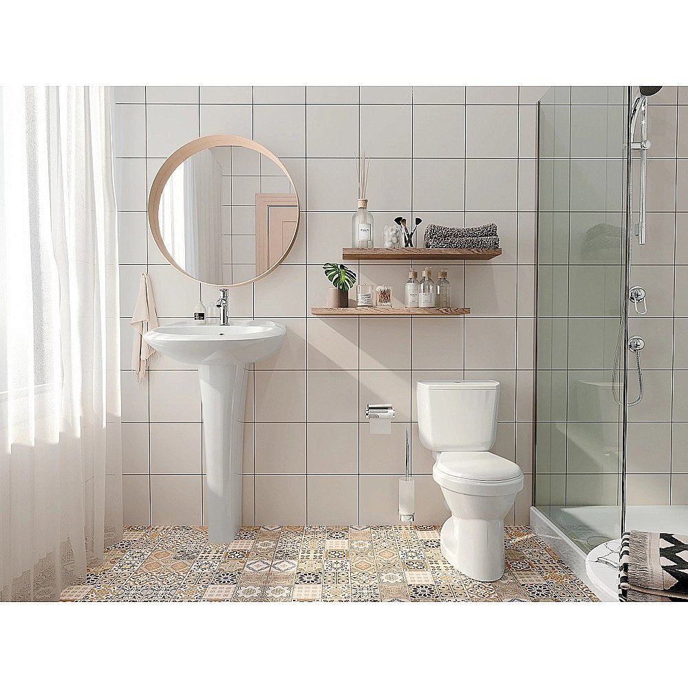 Раковина Santek Бриз 55 1.WH11.0.460 на пьедестале белая купить в интернет-магазине Sanbest