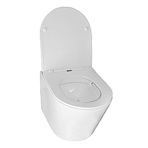 Унитаз подвесной Azario Teramo AZ-0053 SP белый, безободковый, с крышкой микролифт купить в интернет-магазине Sanbest