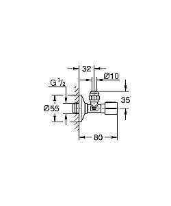 Угловой вентиль Grohe 22039000 купить в интернет-магазине сантехники Sanbest