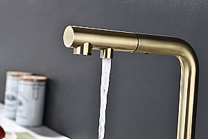 Смеситель для кухни Paulmark Serpentine Se213222-BR бронза купить в интернет-магазине сантехники Sanbest