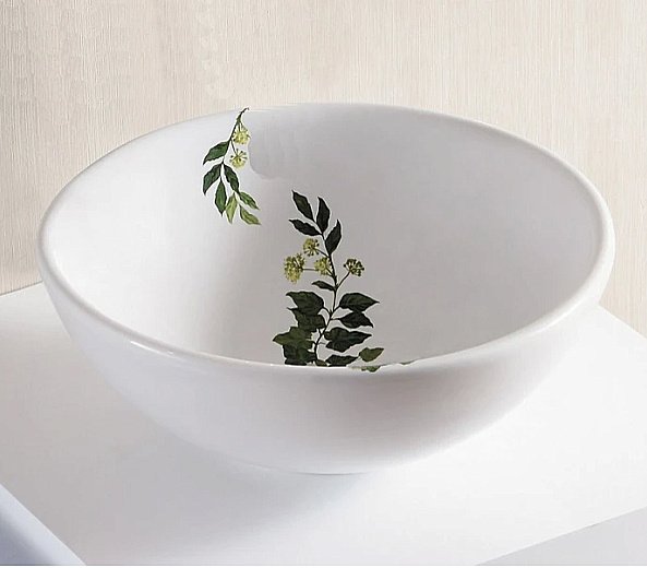 Раковина Elghansa 40 EG4030-116 белая с декором купить в интернет-магазине Sanbest