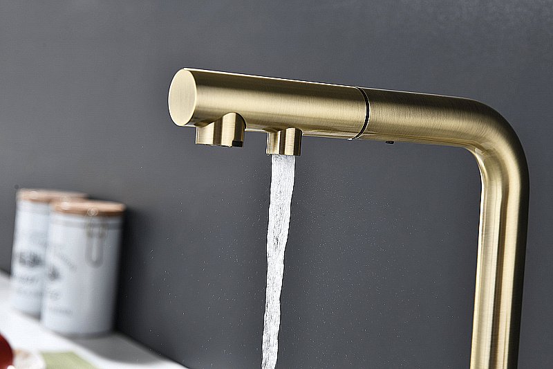 Смеситель для кухни Paulmark Serpentine Se213222-BR бронза купить в интернет-магазине сантехники Sanbest