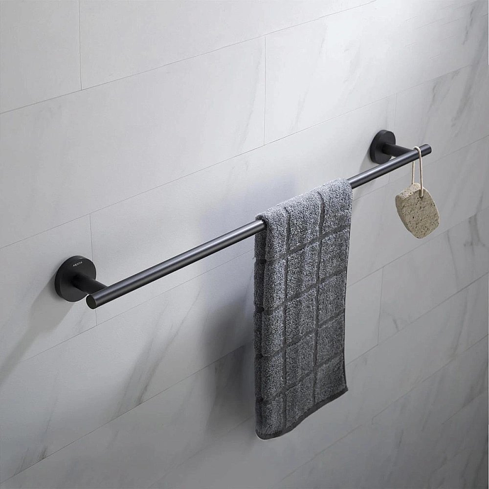 Полотенцедержатель Aquatek Оберон AQ4214MB черный матовый купить в интернет-магазине сантехники Sanbest