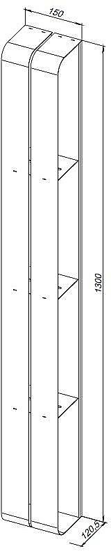 Полка Aquanet Магнум 302227 15 черная матовая купить в интернет-магазине сантехники Sanbest