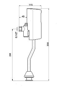Смывное устройство для писсуара GPD PHOTOCELL FPB01 купить в интернет-магазине сантехники Sanbest