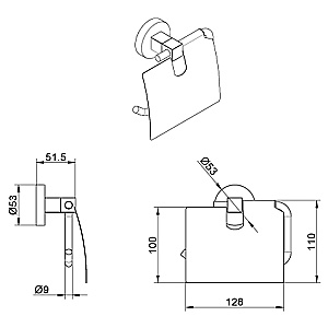 Держатель туалетной бумаги Azario NESSY AZ-73110 хром купить в интернет-магазине сантехники Sanbest