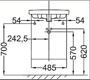 Тумба с раковиной Jacob Delafon ODEON UP 48 EB863RU-E5 дуб сонома для ванной в интернет-магазине Sanbest