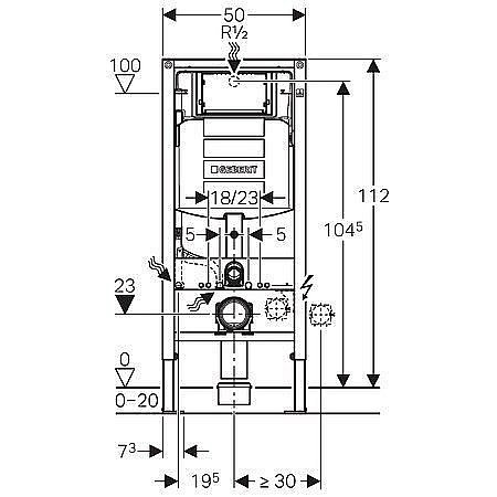 Система инсталляции для унитазов Geberit Duofix UP320 (универсальный) купить в интернет-магазине сантехники Sanbest
