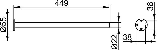 Полотенцедержатель KEUCO PLAN 14920370000 черный матовый купить в интернет-магазине сантехники Sanbest