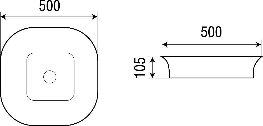 Накладная раковина WeltWasser WW ELBACH 2246 50 белая купить в интернет-магазине Sanbest