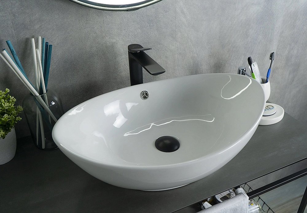 Раковина накладная Gid Lago 60 N9019 51108 белая купить в интернет-магазине Sanbest