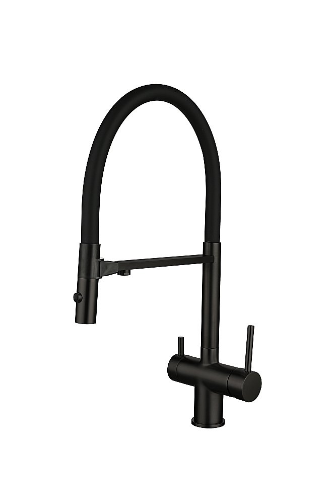 Смеситель для кухни Vincea VKF-120MB черный матовый купить в интернет-магазине сантехники Sanbest