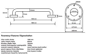 Поручень Bemeta Help program 301101002 купить в интернет-магазине сантехники Sanbest