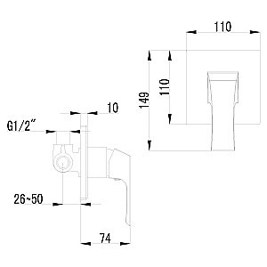 Смеситель для душа Lemark Unit LM4523C купить в интернет-магазине сантехники Sanbest