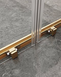 Душевая дверь Cezares MOLVENO-BF-2-170-C-BORO-IV брашированное золото купить в интернет-магазине Sanbest