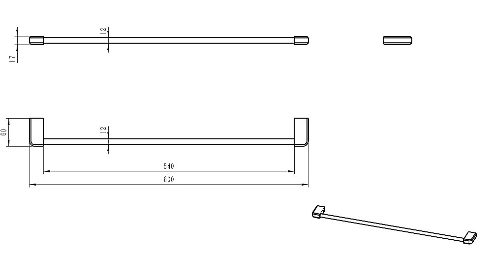 Вешалка для полотенец WONZON & WOGHAND, Хром (WW-V3101-CR) купить в интернет-магазине сантехники Sanbest