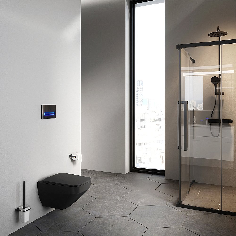 Унитаз подвесной AM.PM Inspire V2.0 C50A1700MBSC черный матовый, безободковый купить в интернет-магазине Sanbest