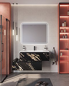 Нижняя тумба Cezares SLIDER-1000-1C-PI-NF-P черный фьюжн для ванной в интернет-магазине сантехники Sanbest