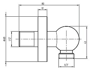 Подключение для шланга Migliore Sferica ML.RIC-30.300.CR хром купить в интернет-магазине сантехники Sanbest