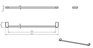 Вешалка для полотенец WONZON & WOGHAND, Хром (WW-V3101-CR) купить в интернет-магазине сантехники Sanbest