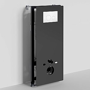 Инсталляция для унитаза WasserKraft Abens 20TLT.010.ME.BL.WH02 черная панель/кнопка белая глянцевая купить в интернет-магазине сантехники Sanbest