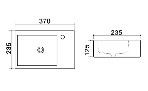 Раковина Azario 37 AZ4331 белая купить в интернет-магазине Sanbest
