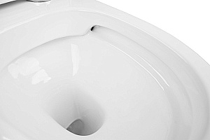 Унитаз моноблок Azario Sente AZ-8614 белый, безободковый, с крышкой микролифт купить в интернет-магазине Sanbest