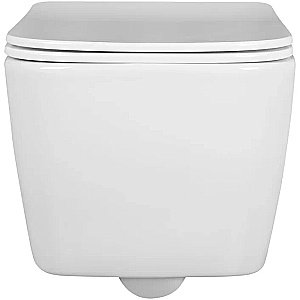 Унитаз подвесной Aquatek Либра New AQ1148N-00 белый, с крышкой микролифт, безободковый купить в интернет-магазине Sanbest