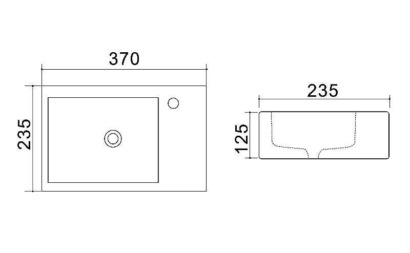 Раковина Azario 37 AZ4331 белая купить в интернет-магазине Sanbest