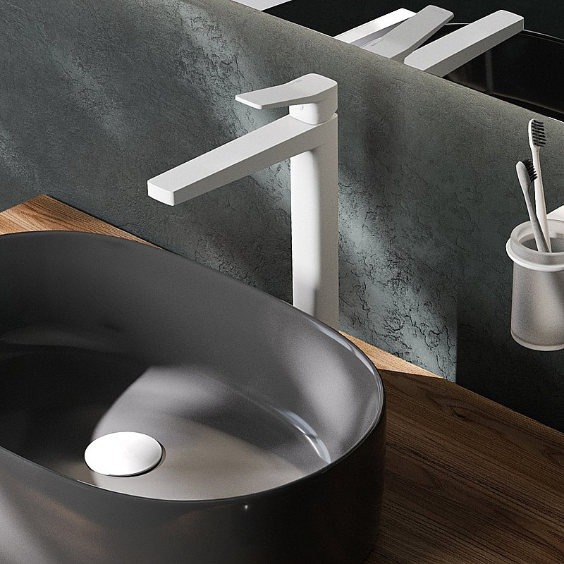 Смеситель для раковины WasserKRAFT Weil 2303H белый матовый купить в интернет-магазине сантехники Sanbest