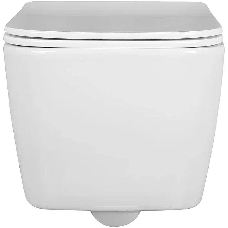 Унитаз подвесной Aquatek Либра New AQ1148N-00 белый, с крышкой микролифт, безободковый купить в интернет-магазине Sanbest