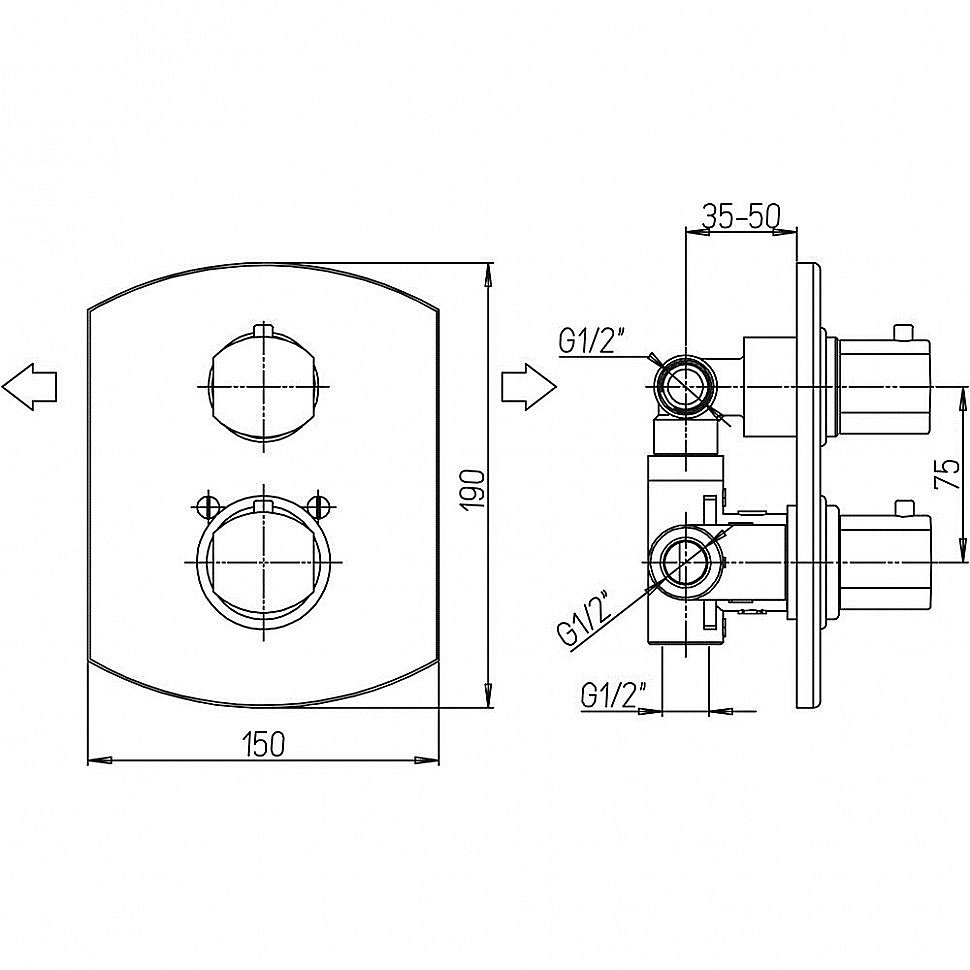 Смеситель для душа PAINI Ovo 86CR691TH хром купить в интернет-магазине сантехники Sanbest